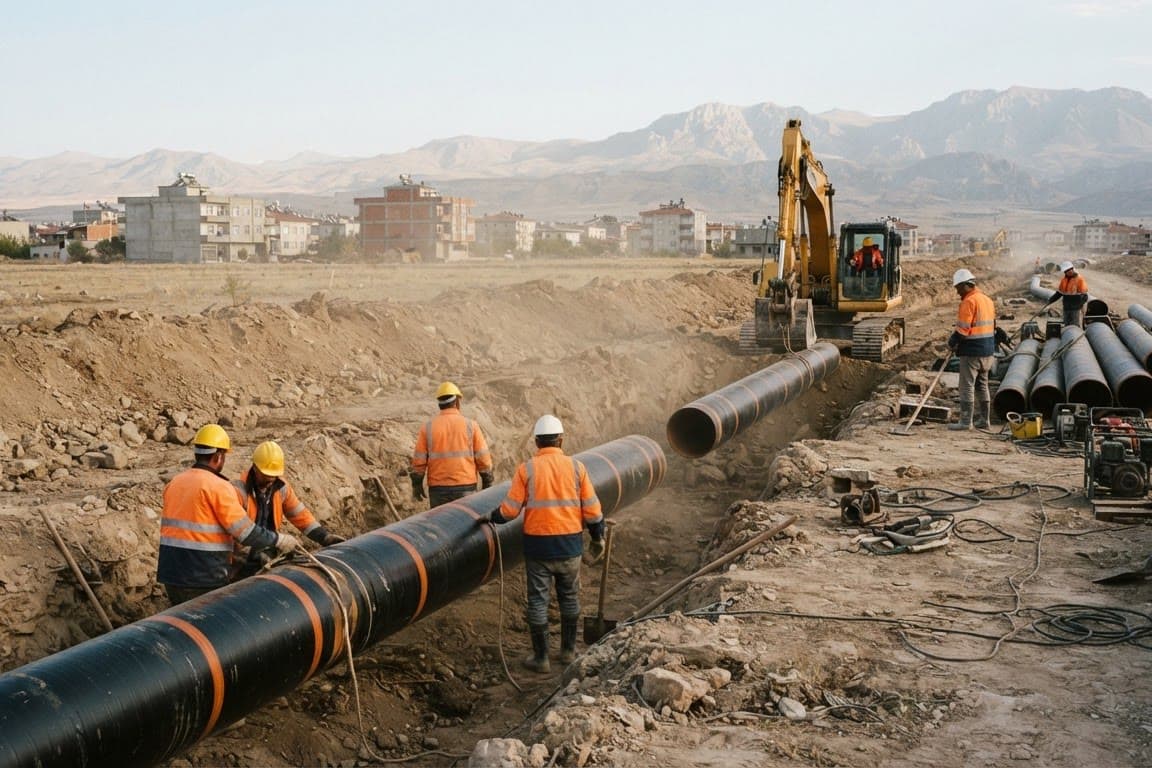 İllüstrasyon · Ayrancı'da doğal gaz çalışmaları yeniden başladı