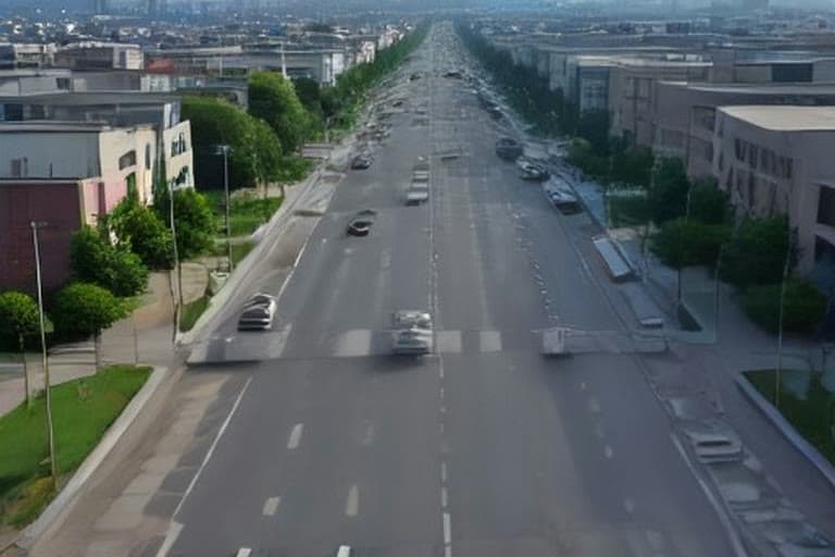 Karaman Trafik Eğitim Parkı'nda akülü oyuncak otomobillerin park edildiği, trafik ışıkları ve yaya geçidinin göründüğü boş eğitim parkuru; etrafta insanlar yok