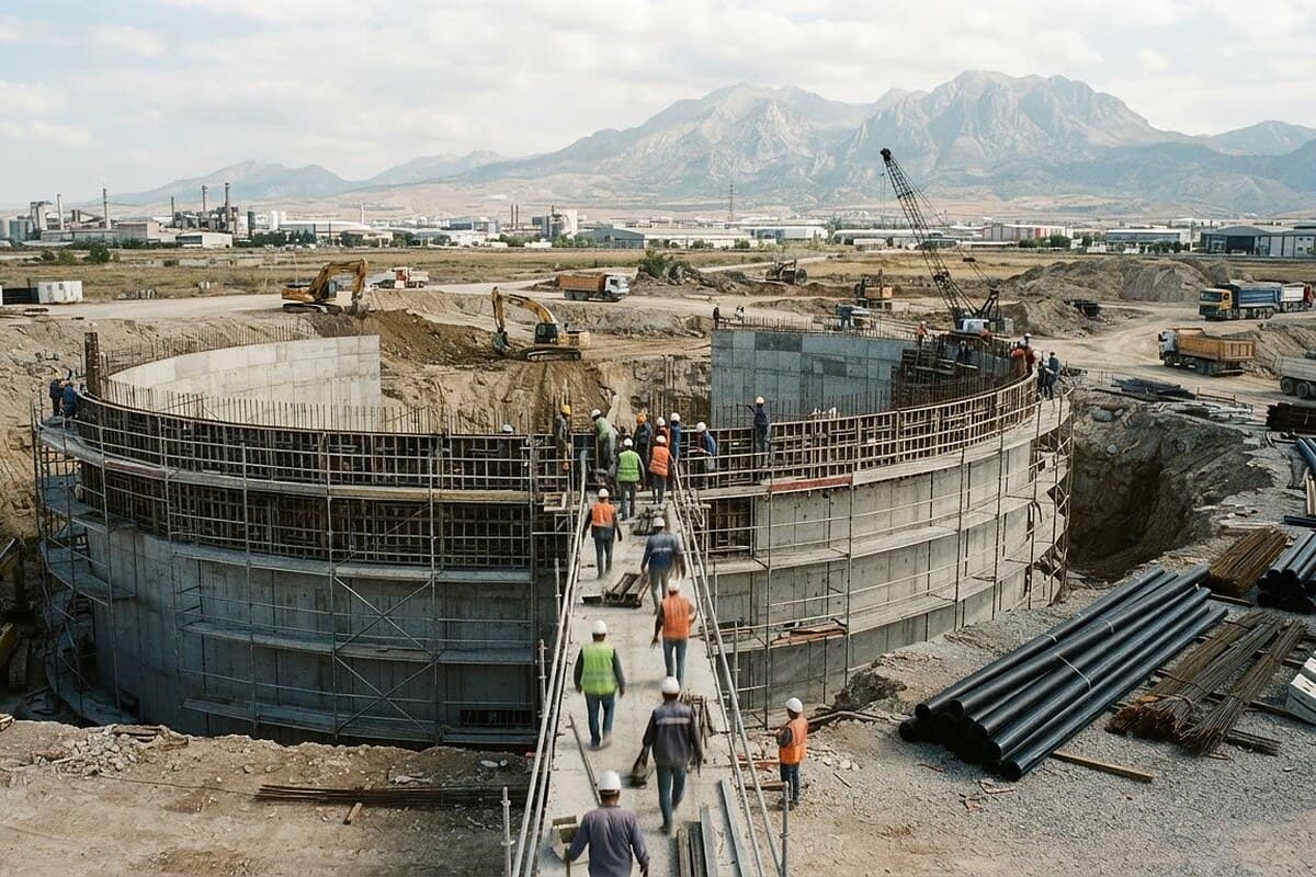 İllüstrasyon · Karaman OSB'de yeni su deposu inşaatı sürüyor; kapasite ve tamamlanma hedefi hakkında bilgi paylaşıldı
