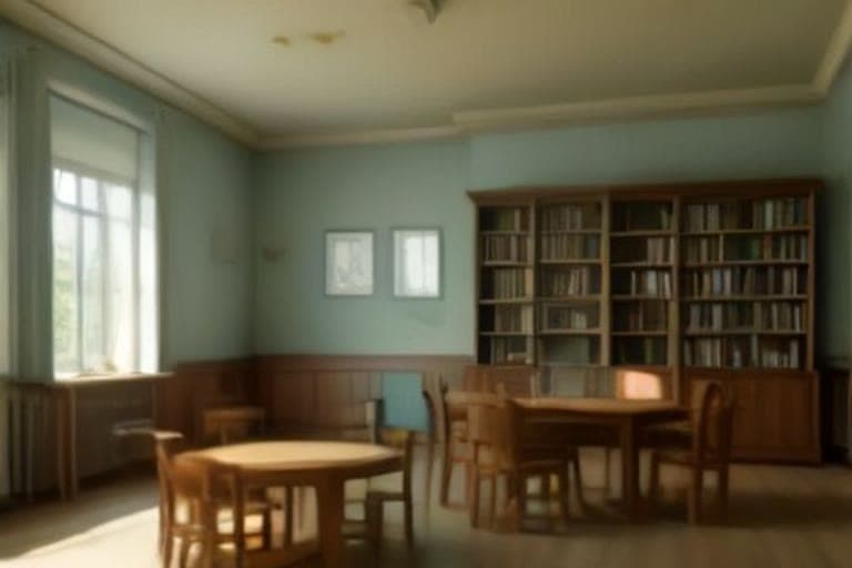 Çocuk Evleri Sitesi'nin iç mekan okuma köşesi: alçak raflarda çocuk kitapları, yerde renkli minderler ve açık bir kitaplı masa. Pencereden gelen gün ışığı odanın doğal aydınlatmasını sağlıyor; mekân boş, insan yok.