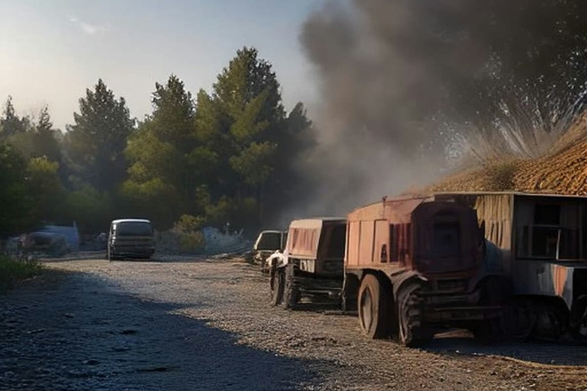 Ermenek'te traktör ile otomobil çarpıştı