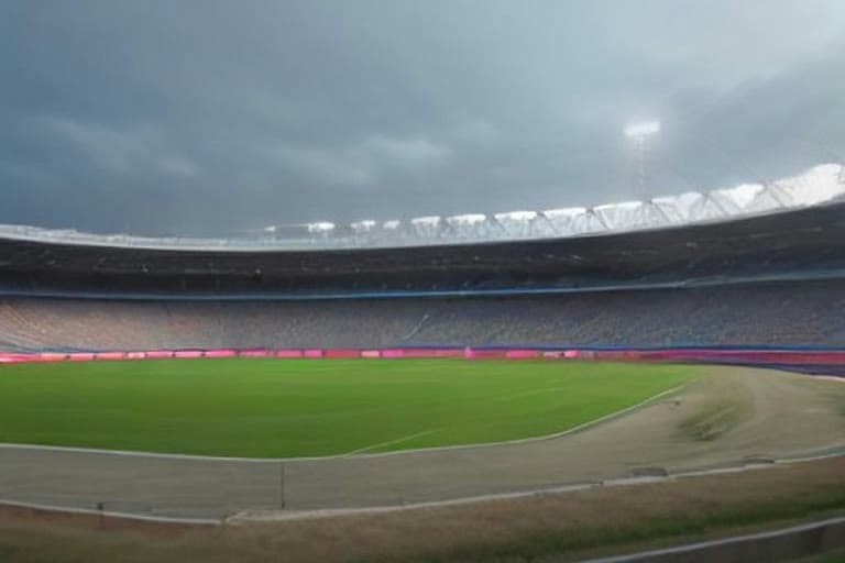 Boş Karaman Stadyumu tribünleri ve kenar çizgisinde boş takım bankları, maç günü olmasına rağmen yayınlanmayacağı izlenimi veren boşluk